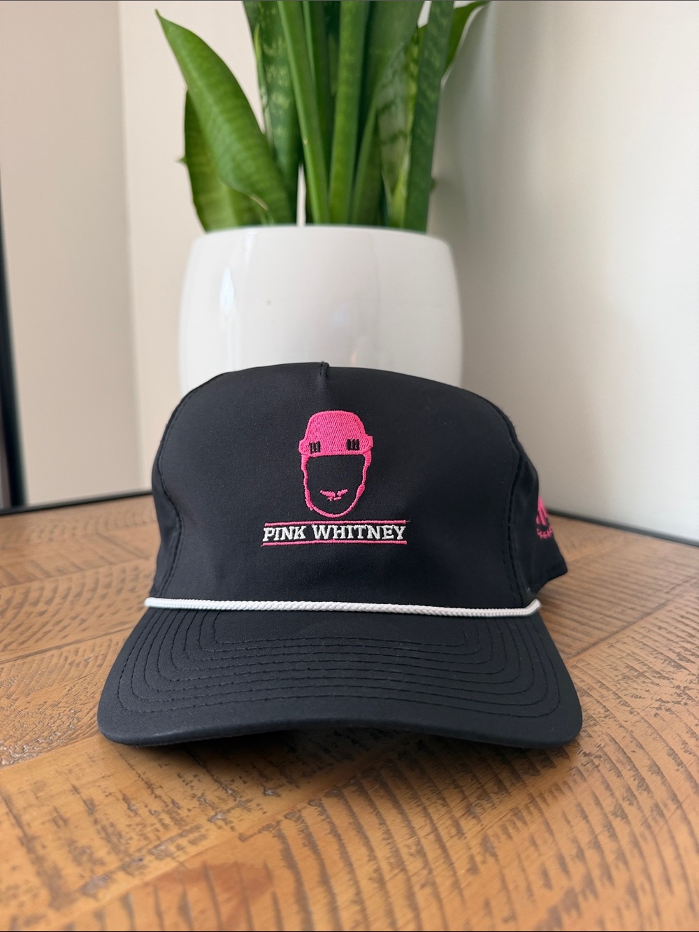 Kids Black & Pink Logo Cap